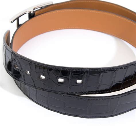 hermes alligator belt|authentic Hermes men's belt.